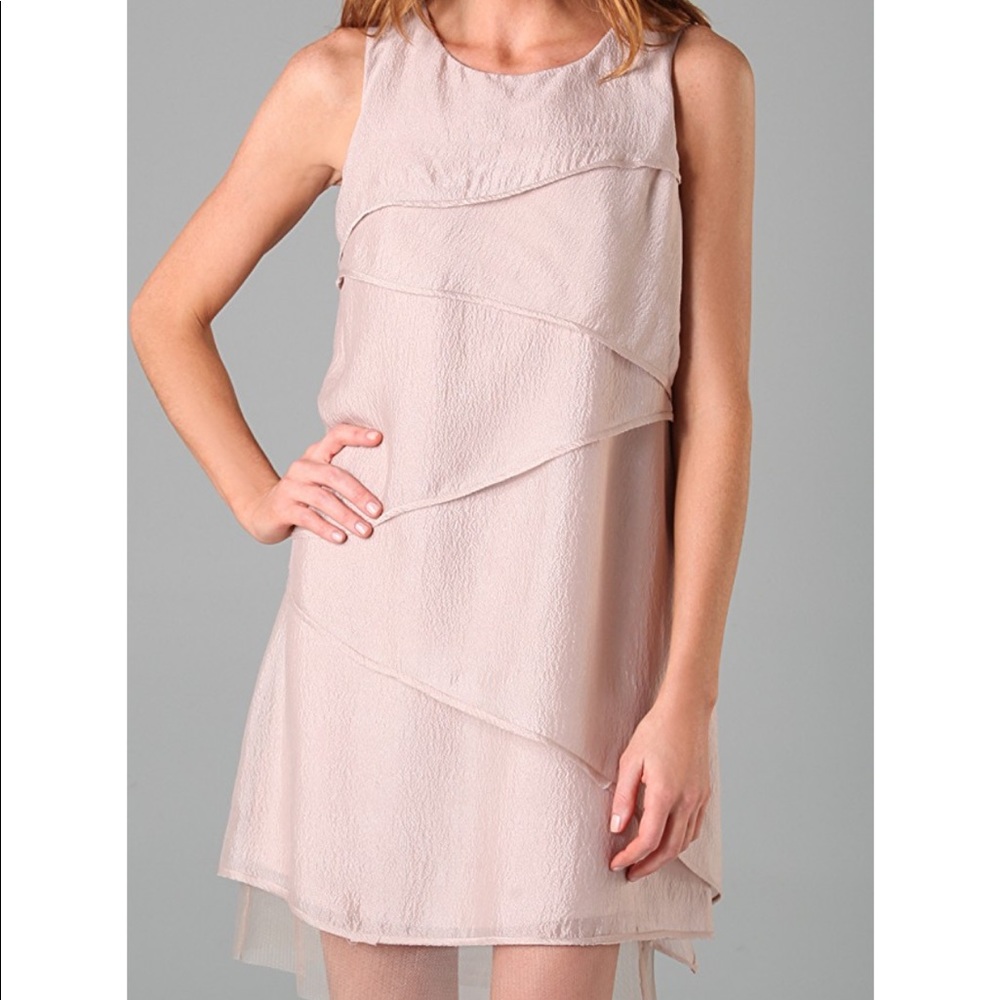 Bcbg  runway Celine cascade silk layered dress